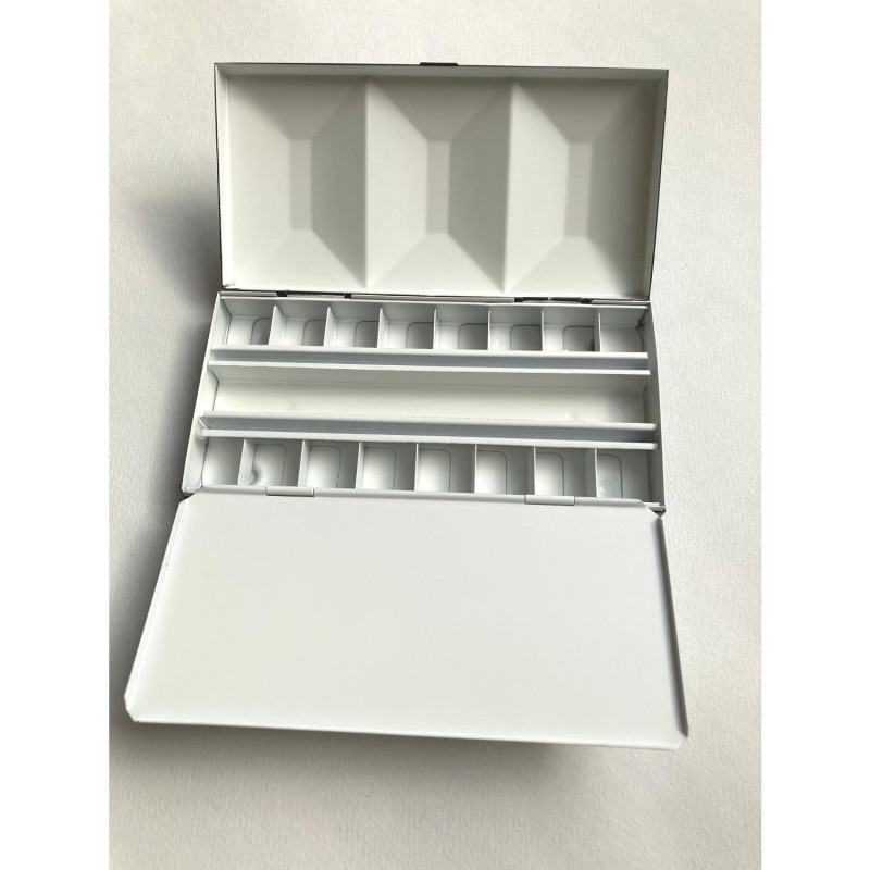 Coffret aquarelle vide en métal laqué 16 ½ godets Fome