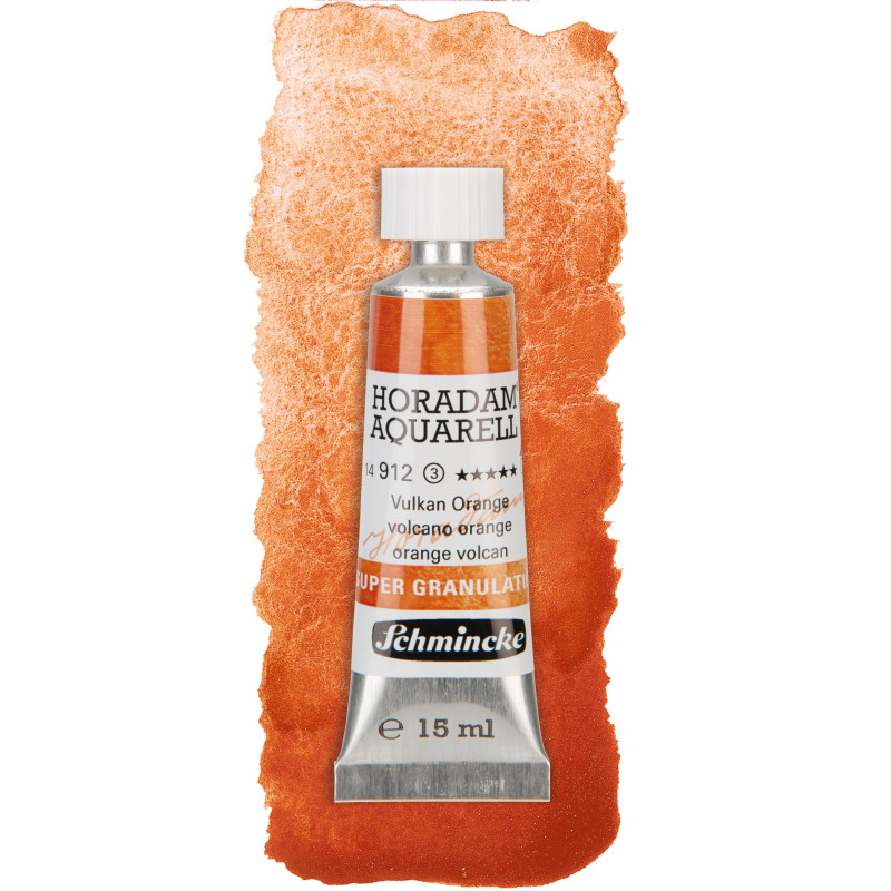 Volcan orange - aquarelle super-granuleuse Tube 15 ml Schmincke Horadam
