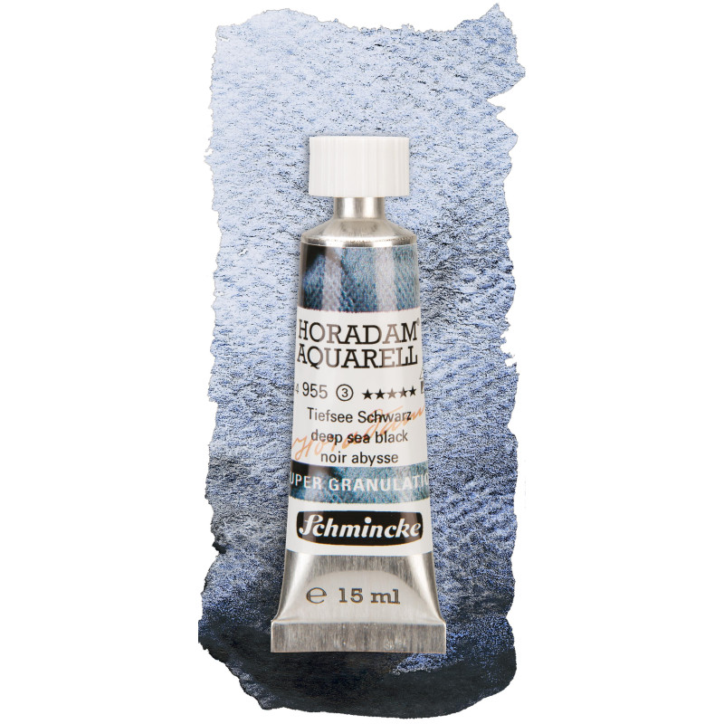 Deep sea noir - aquarelle super-granuleuse Tube 15 ml Schmincke Horadam