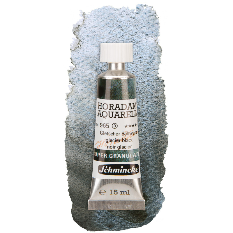 Glacier noir - aquarelle super-granuleuse Tube 15 ml Schmincke Horadam