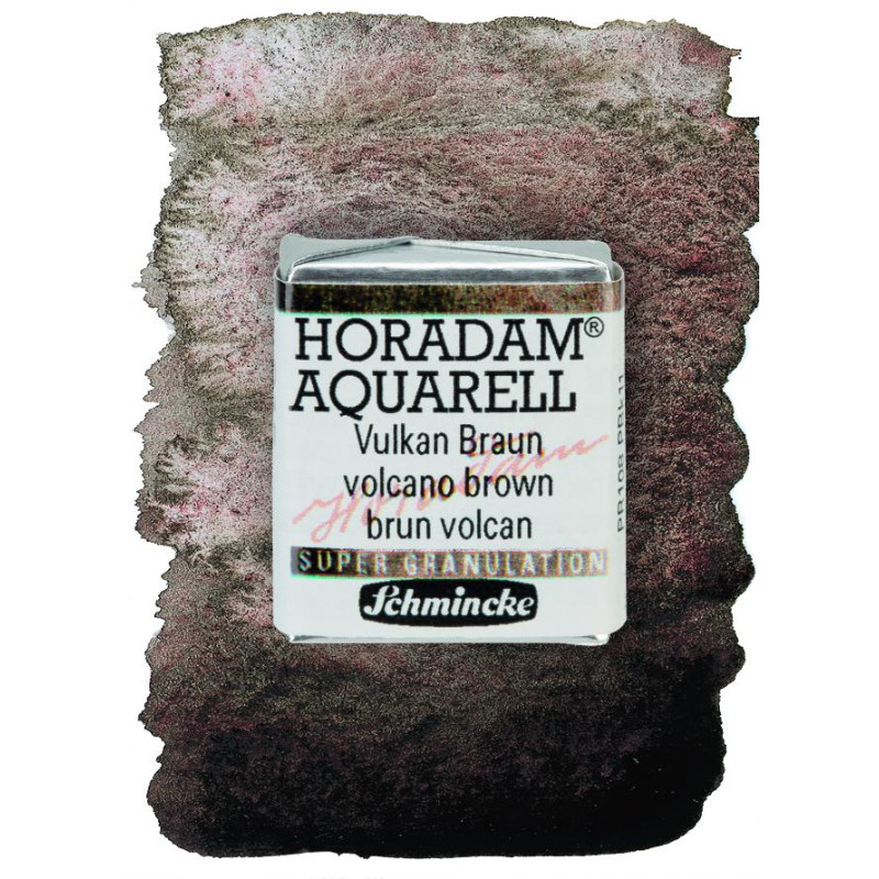 Volcan brun - aquarelle super-granuleuse ½ Godets Schmincke Horadam