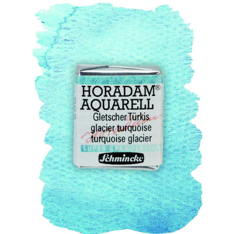 Glacier turquoise - aquarelle super-granuleuse ½ Godets Schmincke Horadam