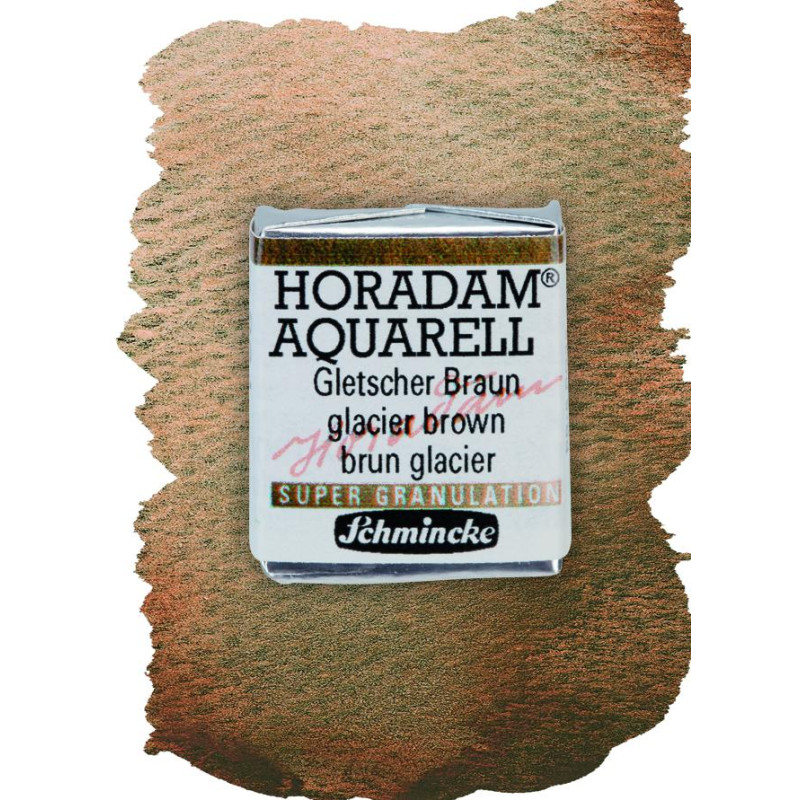 Glacier brun- aquarelle super-granuleuse ½ Godets Schmincke Horadam