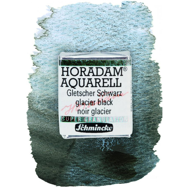 Glacier noir - aquarelle super-granuleuse ½ Godets Schmincke Horadam