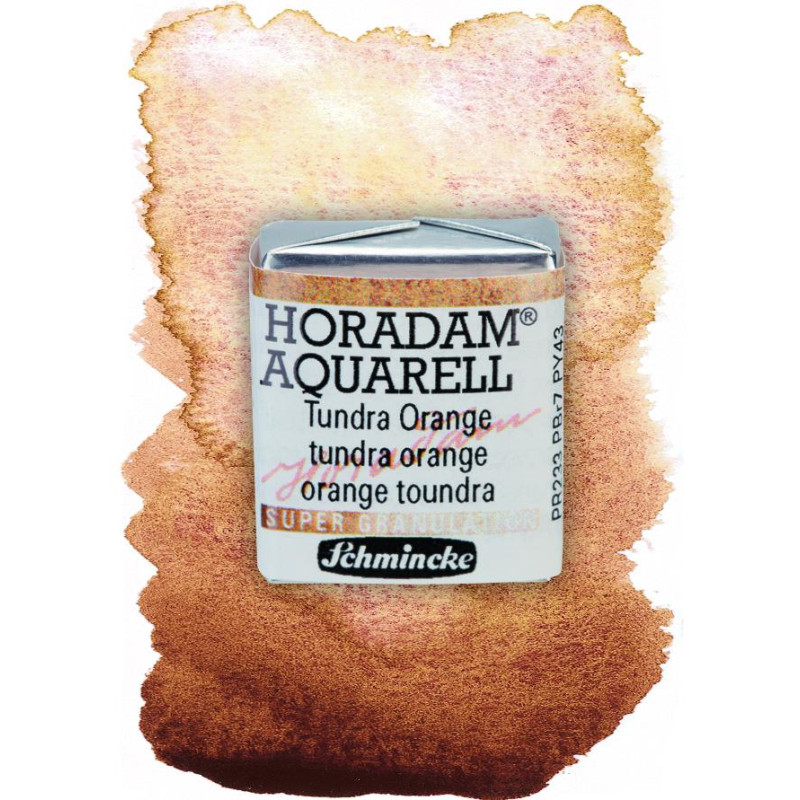 Toundra orange - aquarelle super-granuleuse ½ Godets Schmincke Horadam