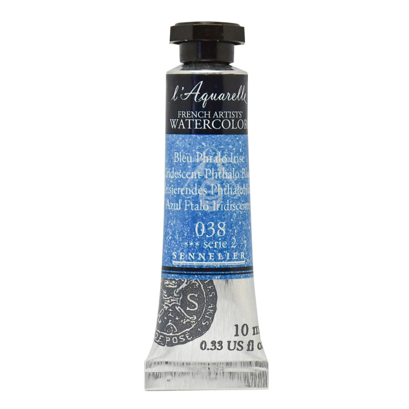 Bleu Phtalo Irisé - Aquarelle Tube 10ml Sennelier