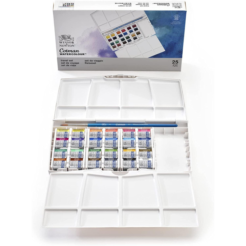 Boîte W&N – Cotman Painting  Plus 24  1/2 godets 