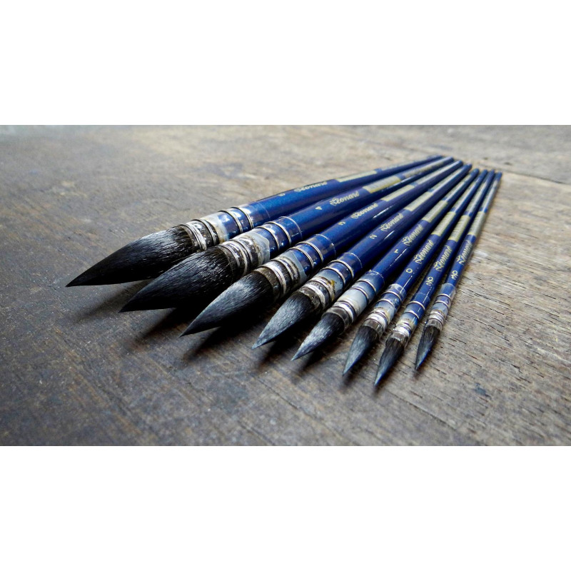 Pinceau lavis plume synthétique léonard gamme outremer série 2072 RO n°4