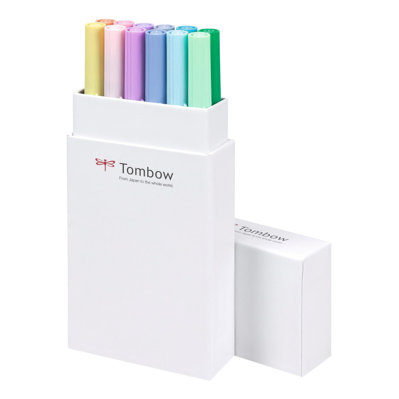 Coffret feutres ABT 12 couleurs pastels Tombow