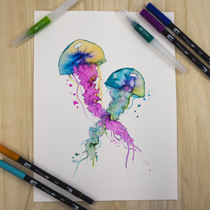 Coffret feutres ABT 6 couleurs grises Tombow