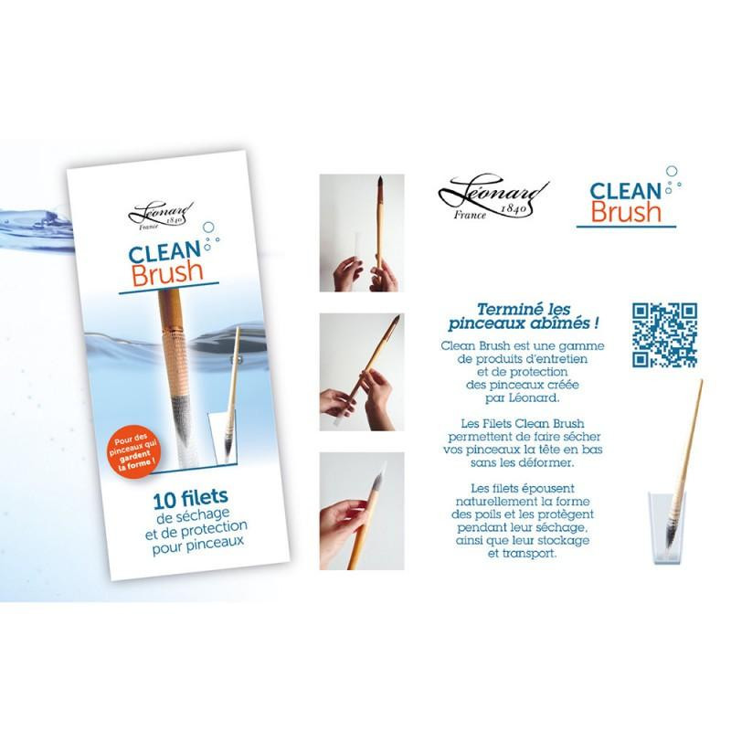 Filets de séchage "Clean Brush" pour pinceaux x 10 Léonard
