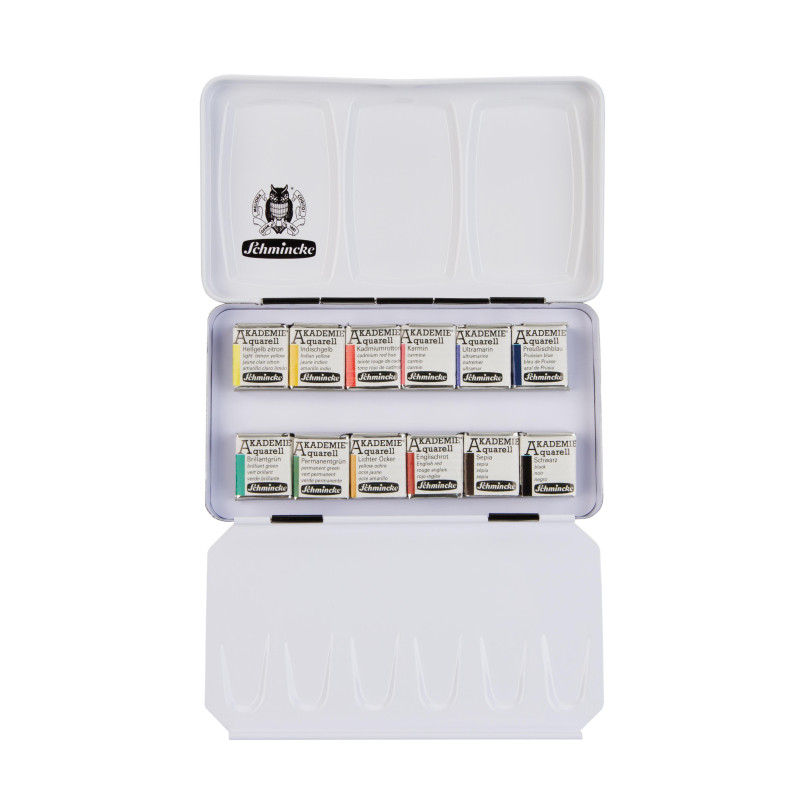 Boîte métal « Compact »Schmincke Akademie 121/2 godets