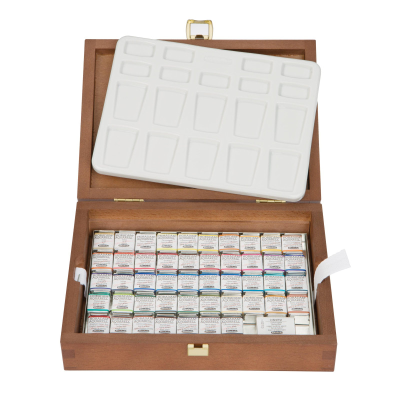 Coffret bois Schmincke Horadam Aquarell 481/2 godets