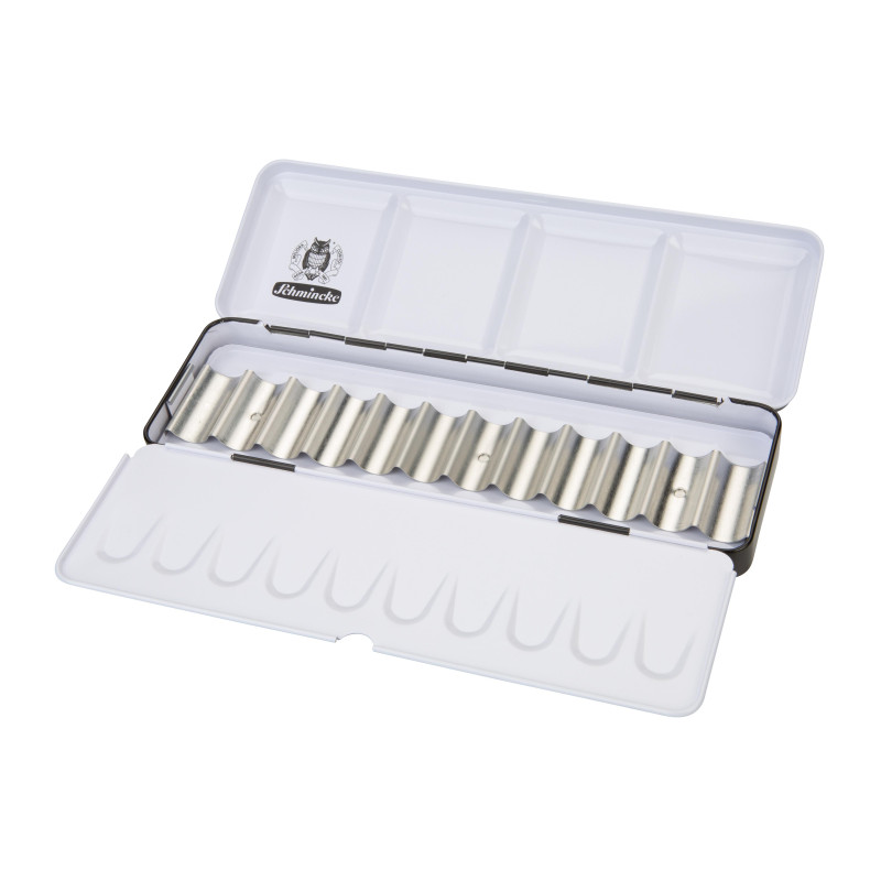 Boîte métal vide Schmincke pour 12 tubes 5 ml