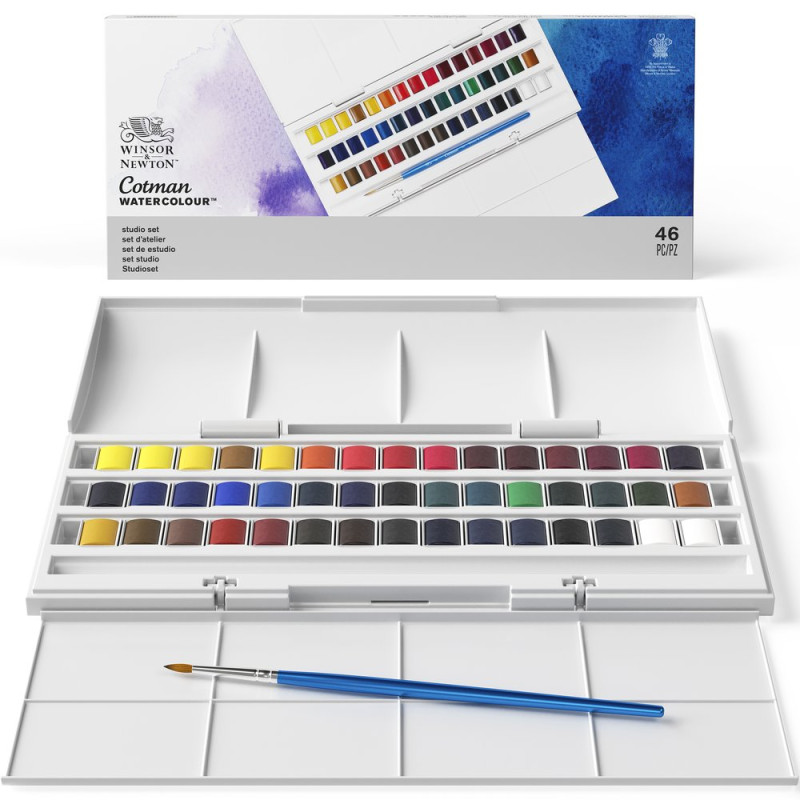 Boîte plastique « La Studio » W&N – Cotman 451/2 godets 