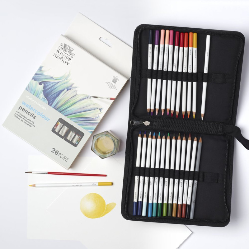 Trousse de 24 crayons aquarellables Studio Winsor et Newton
