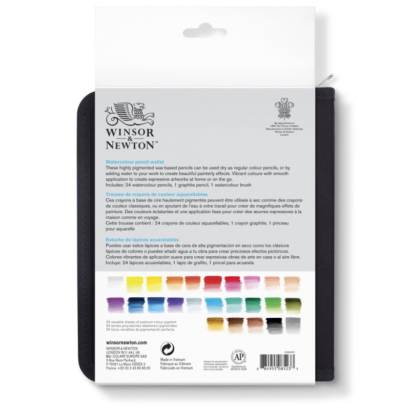 Trousse de 24 crayons aquarellables Studio Winsor et Newton