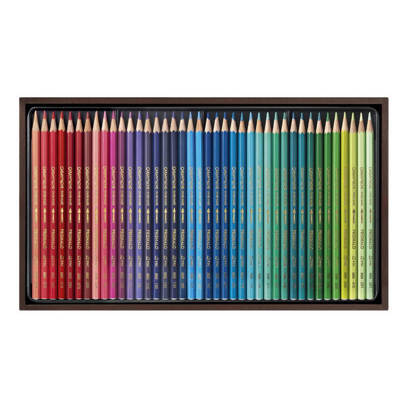 Coffret bois 80 crayons Caran d'Ache Prismalo 