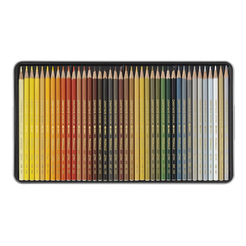 Boîte métal 40 crayons Caran d'Ache Prismalo 