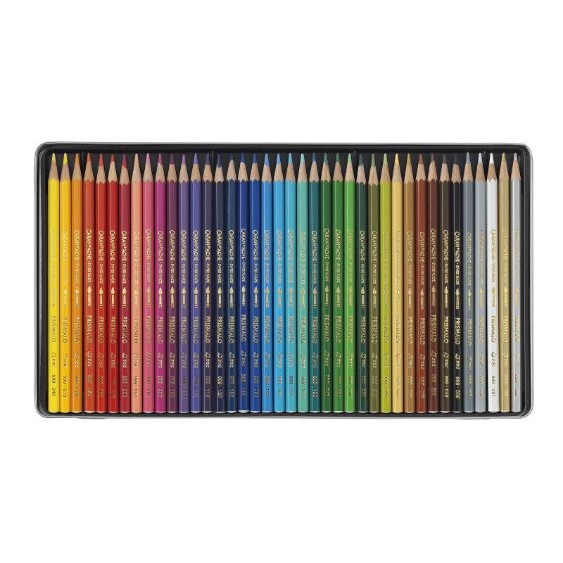 Boîte métal 40 crayons Caran d'Ache Prismalo 