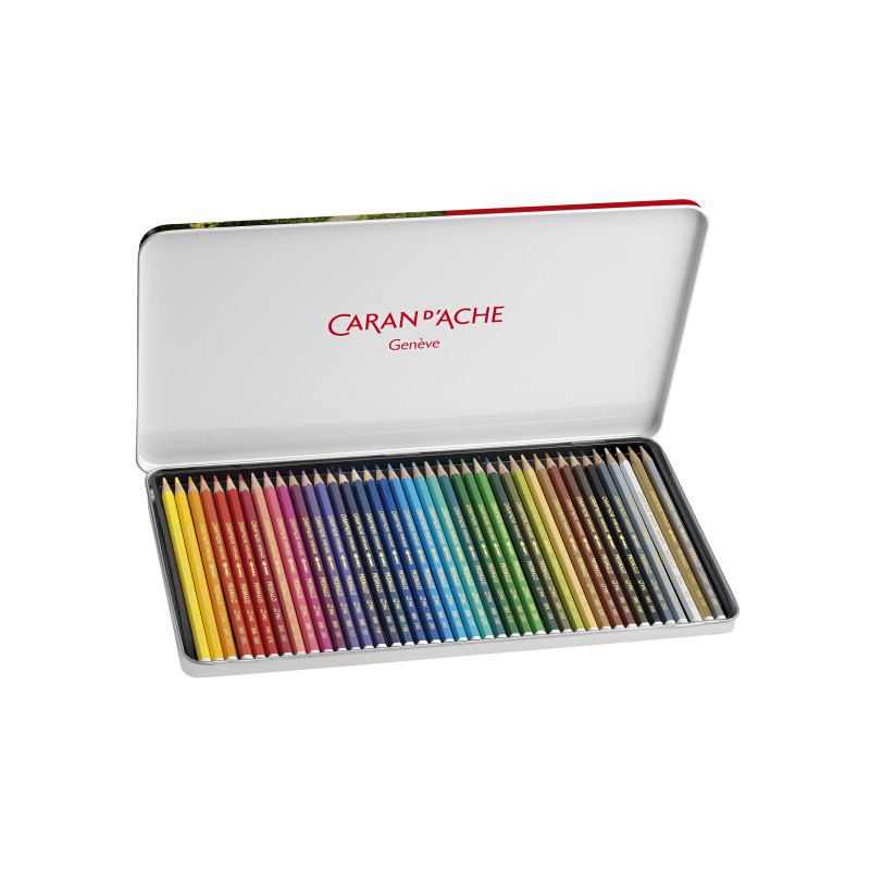 Boîte métal 40 crayons Caran d'Ache Prismalo 