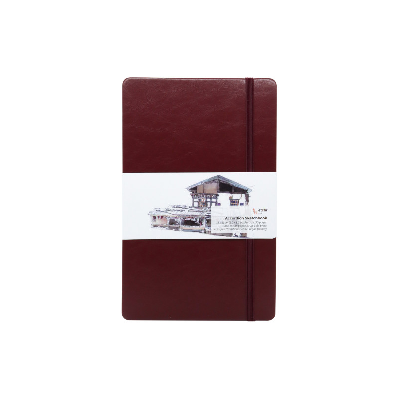 Album accordéon 100% coton 230g 30 pages 13x21 grain fin Etchr