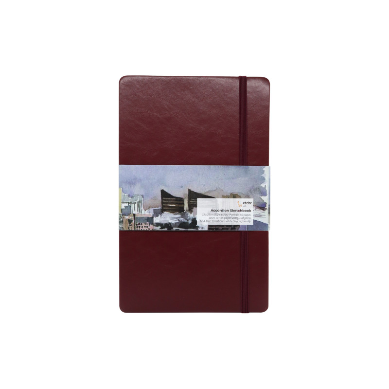 Album accordéon 100% coton 230g 30 pages 13x21 grain satiné Etchr