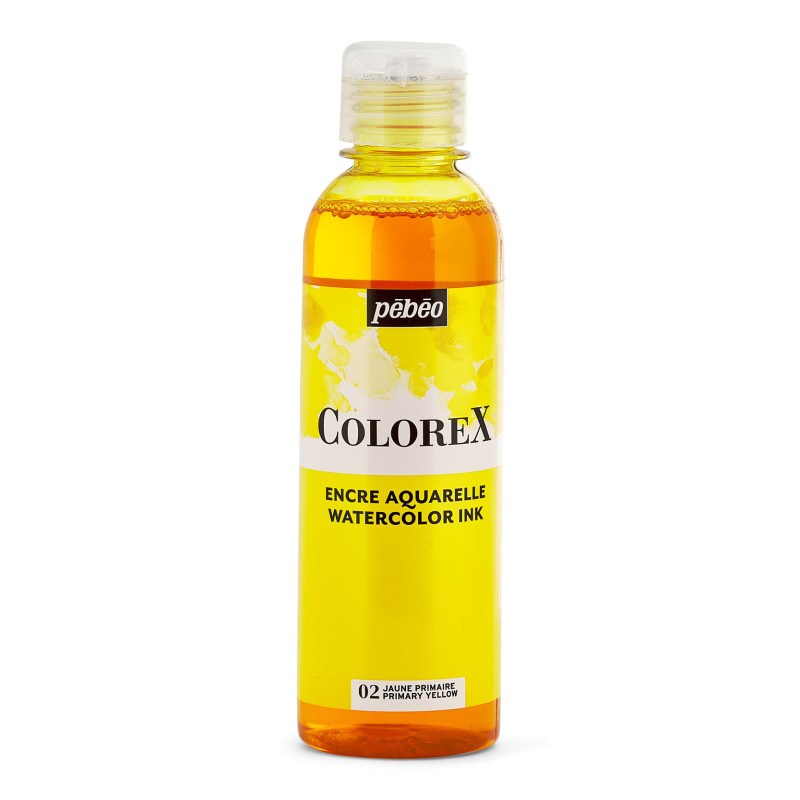 Jaune primaire - Encre aquarelle Colorex 250ml Pébéo