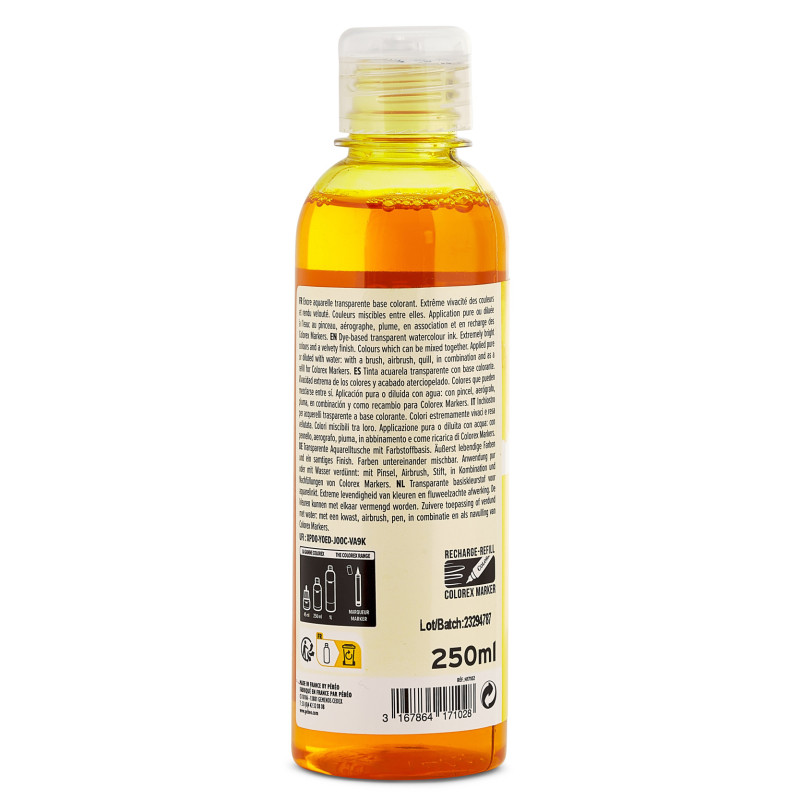 Jaune primaire - Encre aquarelle Colorex 250ml Pébéo