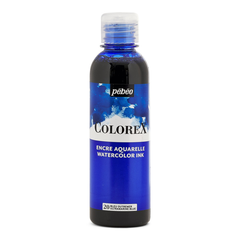 Bleu outremer - Encre aquarelle Colorex 250ml Pébéo