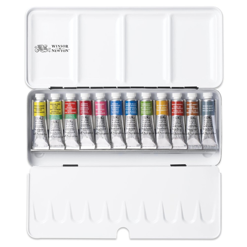 Boîte métal de voyage Winsor & Newton 12tubes