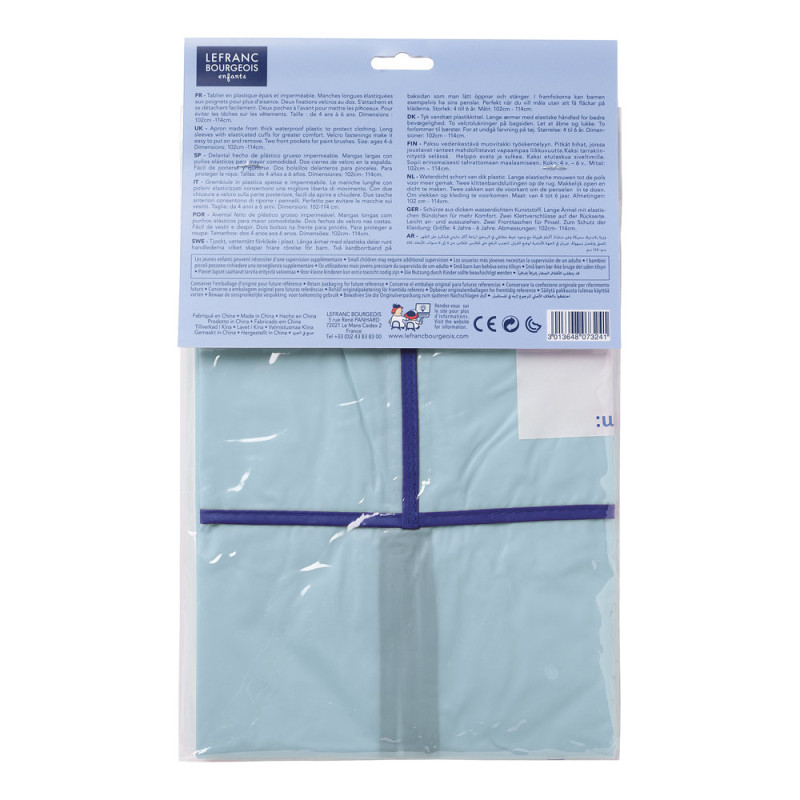 Tablier Peinture Enfant TPU Sûr, Finition Fine, Poignets Élastiques, Élastique Réglable, Imperméable, Ne Salera Pas Les Vêtements (Bleu Profond Tablier Peinture Enfant TPU Sûr, Finition Fine, Poignets Élastiques, Élastique Réglable, Imperméable, Ne Salera Pas Les Vêtements (Bleu Profond