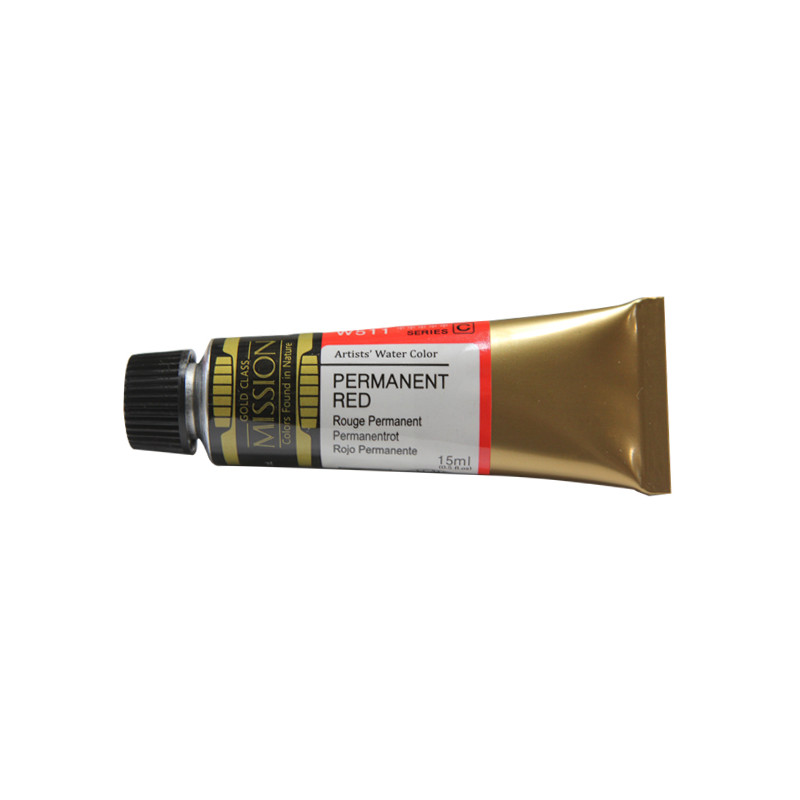 Rouge permanent - aquarelle Tube 15ml Gold Class Mijello