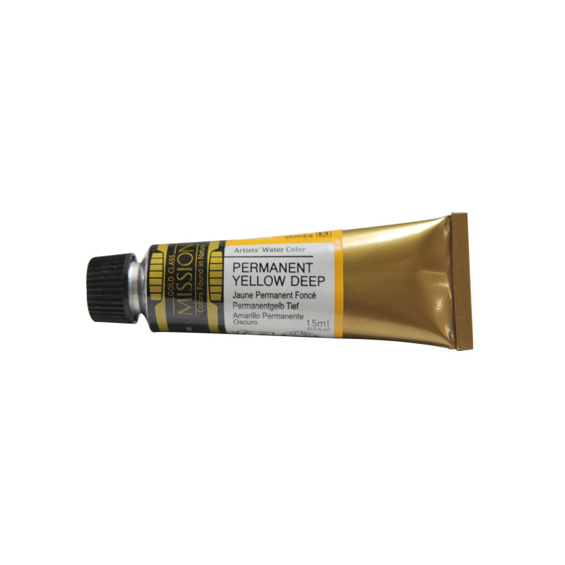 Jaune permanent fonc - aquarelle Tube 15ml Gold Class Mijello