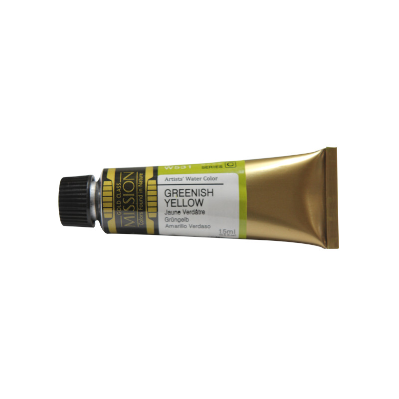 Jaune verdâtre - aquarelle Tube 15ml Gold Class Mijello