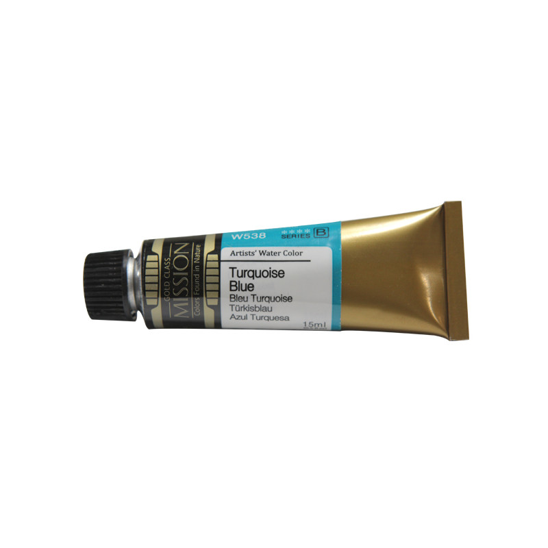 Bleu turquoise - aquarelle Tube 15ml Gold Class Mijello