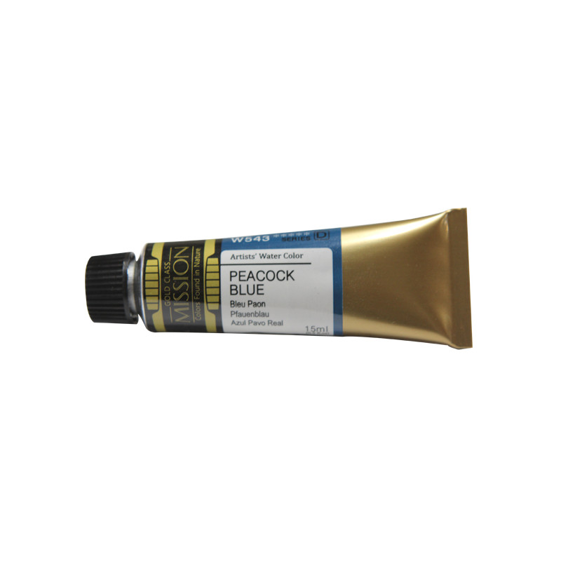 Bleu paon - aquarelle Tube 15ml Gold Class Mijello