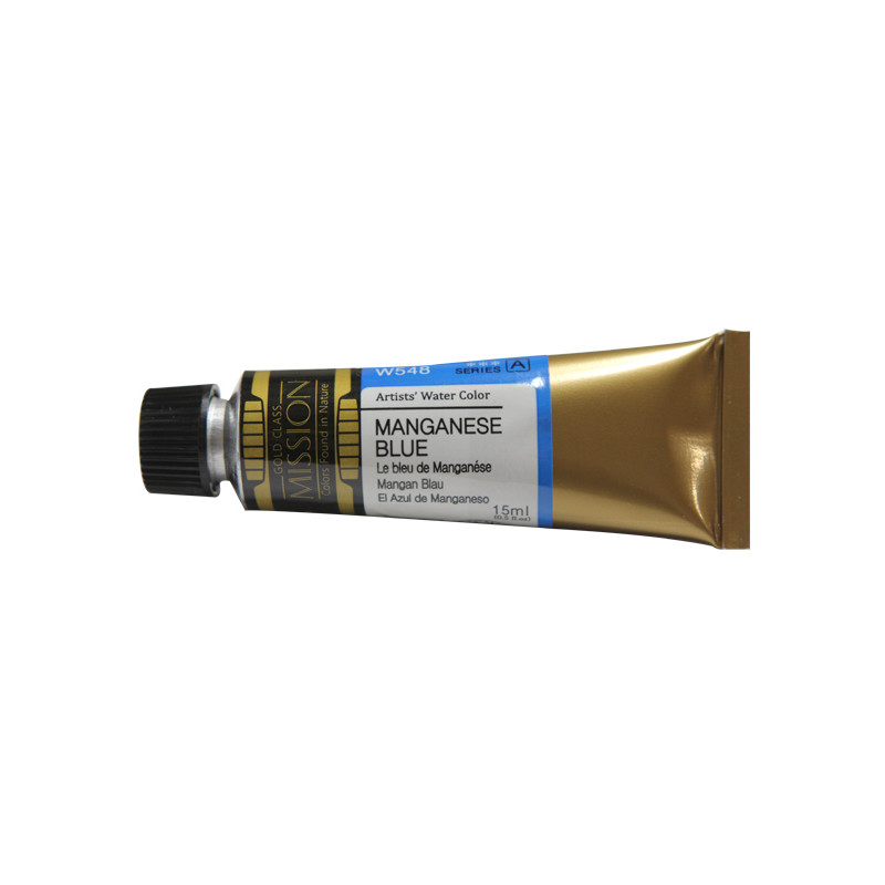 Le bleu de manganèse - aquarelle Tube 15ml Gold Class Mijello