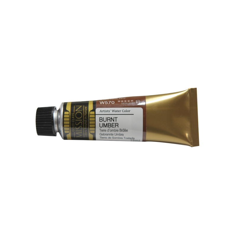 Terre d'ombre brûlée - aquarelle Tube 15ml Gold Class Mijello