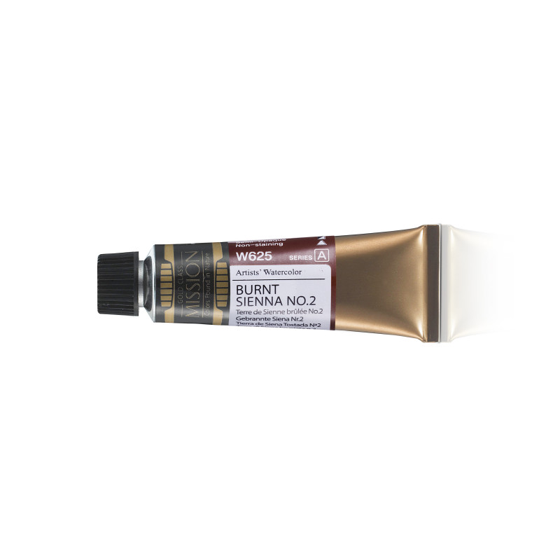 Terre de sienne brûlée No2 - aquarelle Tube 15ml Gold Class Mijello