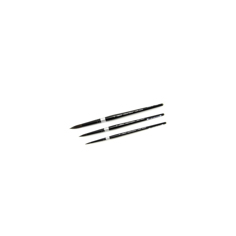 Assortiment de 3 pinceaux 3000S n°4,8,12 Black Velvet