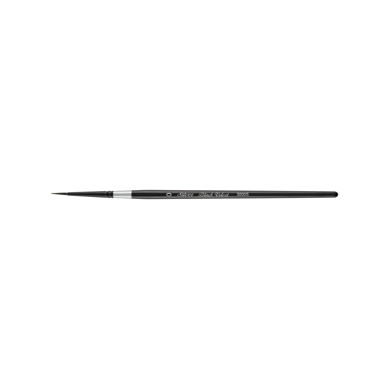 Assortiment de 3 pinceaux 3000S n°0,2,4 Black Velvet