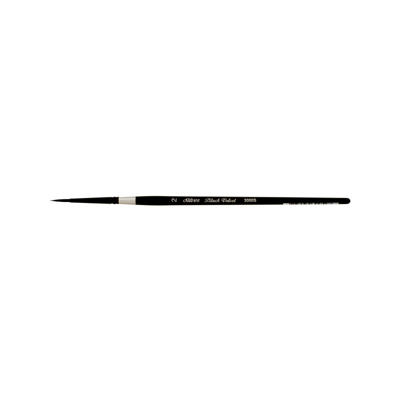 Assortiment de 3 pinceaux 3000S n°0,2,4 Black Velvet