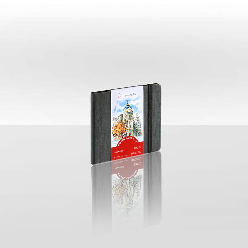 Watercolour book Hahnemühle 30f 200g grain fin 14x14cm format carré