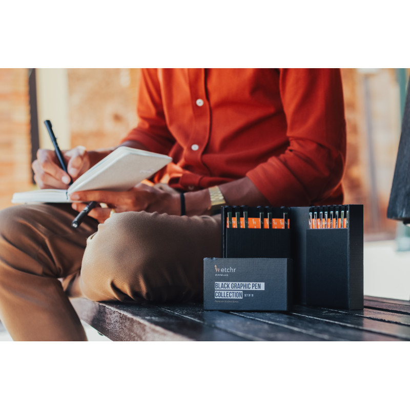 Coffret Feutres Black graphic pen Etchr