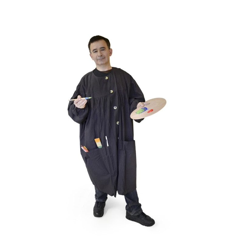 Blouse de peinture Corot noire modèle Homme 