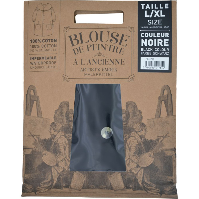 Blouse de peinture Corot noire modèle Homme 