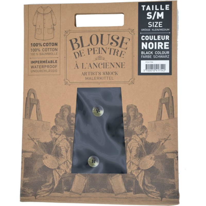 Blouse de peinture Corot noire modèle Femme 