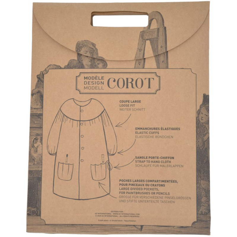 Blouse de peinture Corot noire modèle Femme 