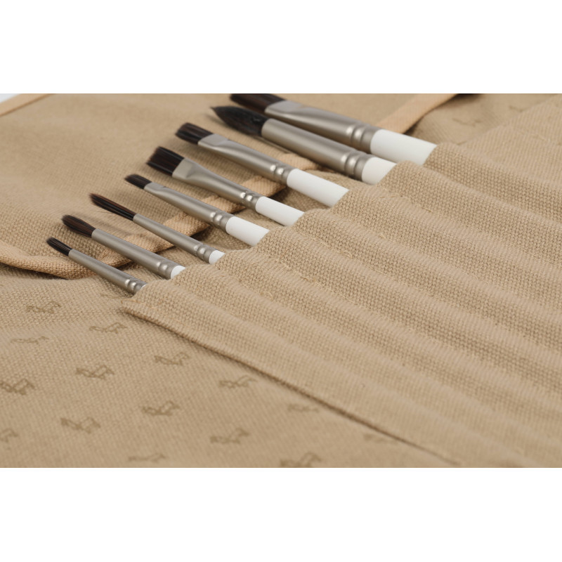 Trousse de 8 pinceaux synthétiques gouache essentiels Etchr